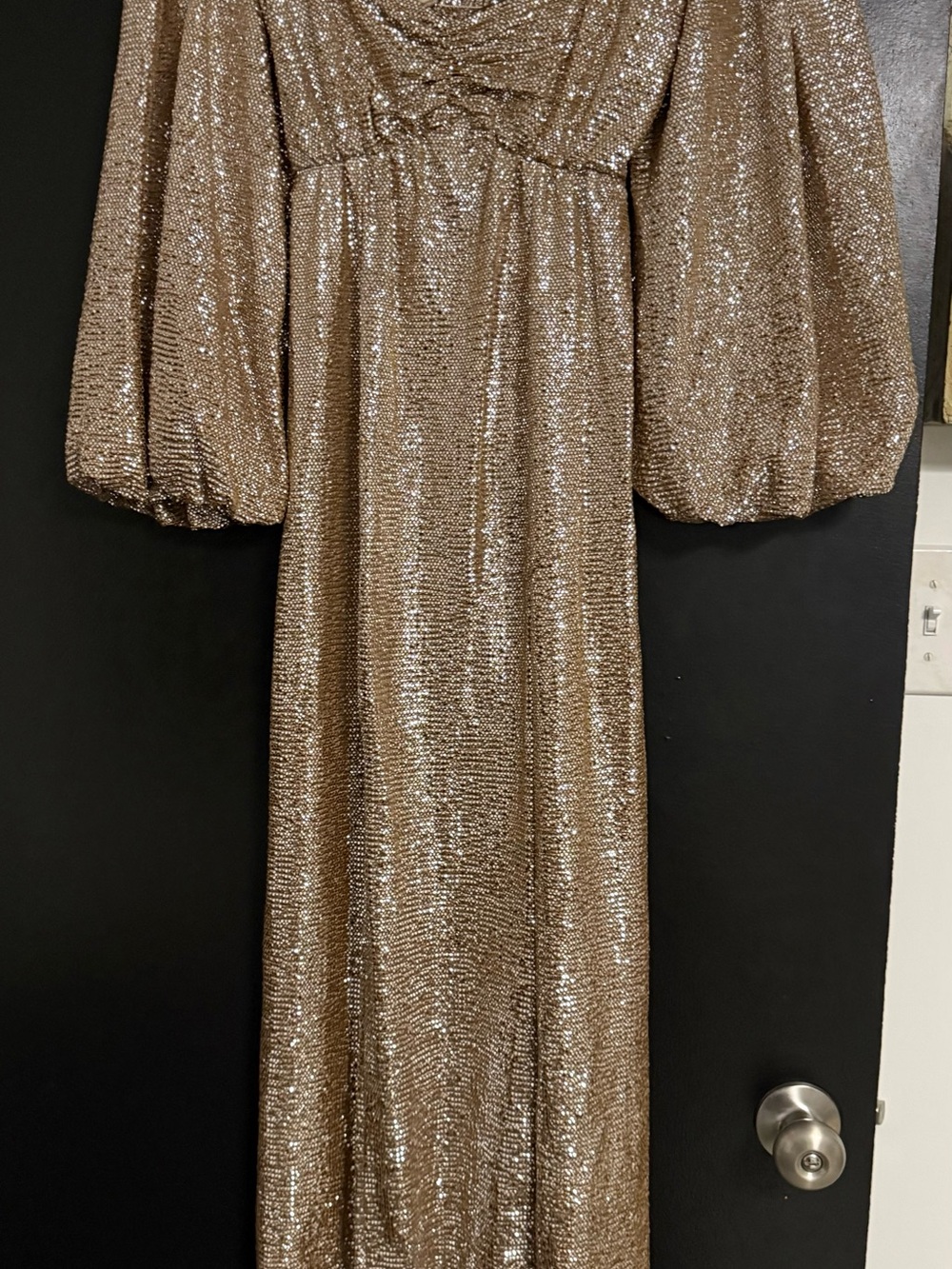 Show Me Your MuMu Gold Sequin Long Sleeve Maxi Dress - Picture 2 of 2